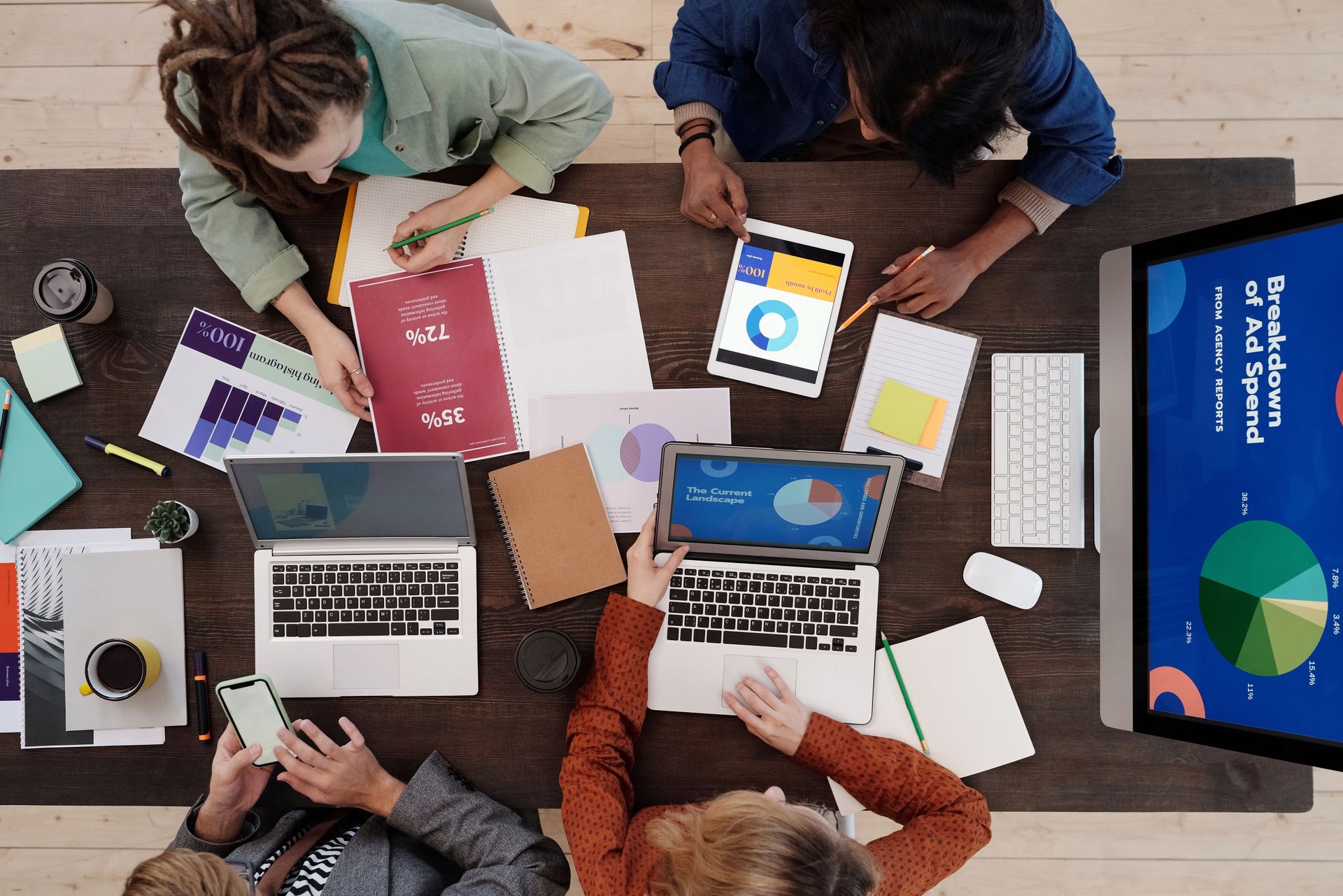 Marketing team planning a digital growth strategy